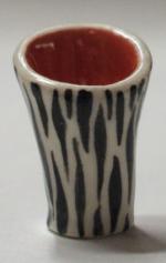 Art Deco Zebra Vase by Sally Meekins